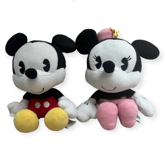Disney Other - Bobble-Head Mickey and Minnie Mouse Plush Authentic Disney Parks